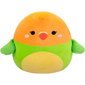 Squishmallows Original 14-Inch Plath Green and Orange Lovebird - Official Jazwares Plush (Large)