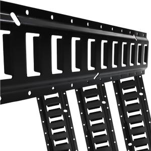 E Track Tie Down Rail Kit - 4' (4 Pack) - 6,000lbs Break Strength - Black - Heavy Duty E Track Rail for Securing Cargo, Motorcycles, Bikes, Trailers