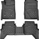 Cartist Floor Mats Fit for Ford Ranger 2024 2025 2026 SuperCrew Cab, All Weather Car Mats for Ranger Accessories, Heavy Duty Black Floor Liner