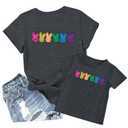 Mommy and Me Easter Outfits Mama and Me Bunny Matching Shirts Cute Peeps Graphic Tee Matching Family Easter Outfits Gray