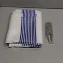 jinchan Blue and White Shower Curtain for Bathroom Modern Farmhouse Striped Waterproof Fabric Shower Curtain Set with 12 Hooks Machine Washable 70x72 Inches