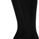 Truform 30-40 mmHg Compression Stockings for Men and Women, Knee High Length, Closed Toe, Black, Medium (Medium (1 Pair))