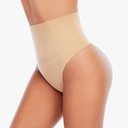 Werena Tummy Control Thong Shapewear for Women Seamless Shaping Thong Panties Body Shaper Underwear, S Beige