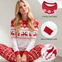 PATPAT Christmas Family Matching Pajama Sets Includes Christmas Socks - Perfect for Family Photos & Holiday Celebrations (Red, L)