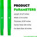 Lawn Mower Blades Medium Lift 42 inch Deck Fits for 106-8744-03 110-6568-03 106-2247-03 110-1857-03 for Toro TimeCutter SS4225 SS4200 79214 Z420 Z4200 Z4202 ZS4200 ZS4202 Z530 Zero Turn Mower, 2 Pcs
