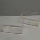 Set Of 2 Storage Organizer Bins Wall Mounted Shower Basket, Shower Caddy Stackable Clear Plastic Makeup Organizer Adhesive Hanging Bin for Bathroom, Kitchen, Cabinet, Pantry, BPA Free, Clear