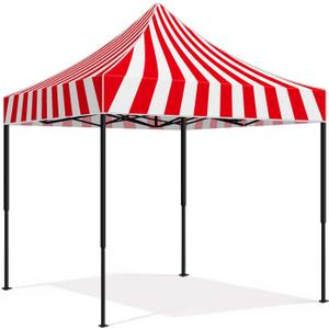 8x8 Carnival Themed Pop up Canopy Tent Commercial Canopy for Food Vendors Heavy Duty Pop up Shelter for Outdoor Catering Advertising Stand with Iron Frame and Silver Coated Fabric