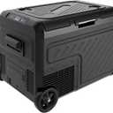 EUHOMY 12 Volt Refrigerator, 39QT Dual Zone Car Refrigerator, Electric Cooler 12/24V DC & 100-240V AC, Car Fridge -4~68, Portable Freezer with Wheels for Camping, Truck, Travel