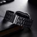 Bestig Compatible with Apple Watch Bands for Men Women 40mm 38mm 41mm 42mm(Series 11 10), Premium Solid Stainless Steel Metal Business Wristband Strap for iWatch Series 10 9 8 7 6 SE 5 4 3 2 1, Black (Matte Black/Polished Black(No Case))