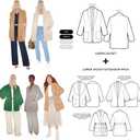 Style Arc Sewing Pattern - Loren Jacket Plus Extension Pack Bundle (Sizes 10-22)