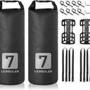 LIXADA 3L/7L Bike Fork Bag - Waterproof Dry Bag, Roll Top Design, Lightweight Bicycle Fork Bag, Portable Cycling Pack for Mountain & Road Bikes, Scooter