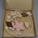 let's make Baby Crib Mobile for Boys Girls| Boho Nursery Mobile| Gender Neutral Hand-Crocheted Mobile| Ceiling Mobile - Stars, Clouds, Moon (Pink)