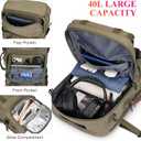 WITZMAN Travel Backpack for Men 40L Large Carry-on Airline Approved Convertible 3 in 1 laptop Bags Fit 16 inch (A8013 Army Green)