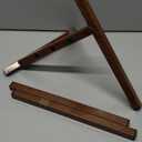 Airpark Adjustable Plant Stand Indoor, Metal Mid Century Modern Plants Stands, Stable Plant Holder Indoor Outdoor Corner, Fit 8 9 10 11 12 inch Pots,Brown Wood-Grain (Pot & Plant Not Included)