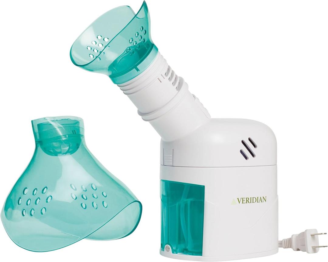 Veridian Healthcare Steam Inhaler Respiratory Vapor Therapy, Green, 1 Count (Pack of 1)