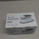 Travel Iron Mini with Steam for Clothes with Dual Voltage, Portable Mini Ironing Machine with Non-Stick Soleplate, Small Iron for Sewing, Quilting and Handcraft (Celadon)