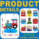 9 Pack Train Table Decorations - Train Party Decorations for Kids' Birthday and Baby Shower - Train Table Toppers