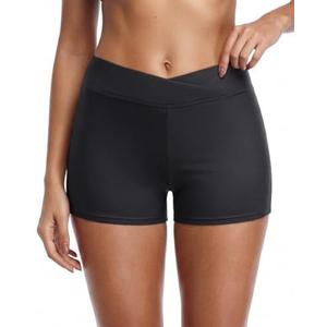 Yonique Womens Swim Shorts Bathing Suits Bottoms Swimsuit Bottoms S Black