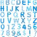 Faccito 176 Pcs Winter Bulletin Board Decorations Christmas Letters Paper Cutouts Numbers Alphabet Punctuation Symbols Combo Accents Blue White Classroom Decorations for Teacher Chalkboard Party