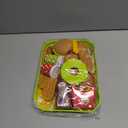 FINGOOO Pretend Play Food Set, Hamburger Fries Pizza Popcorn Toys Role Play Take Apart Educational Gift for Kids Boys Girls
