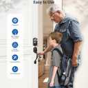 Veise Fingerprint Door Lock Set, Keyless Entry Door Lock, Front Handle Set, Electronic Keypad Deadbolt with Lever Handle, 2 Keys, Auto-Locking, One-time Codes, Easy to Install, Oil Rubbed Bronze