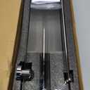 20-Inch Floating Tempered Glass Bathroom Shelf with Towel Bar - Chrome Polished & Stainless Steel, Wall Mount