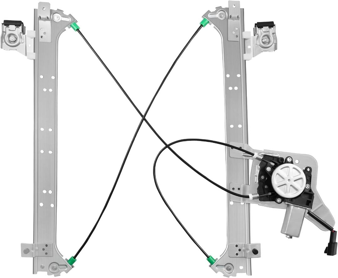 Rear Driver Side Power Window Regulator with Motor (2 Pins) Fit for 2001-2006 Chevrolet Silverado 1500 3500, Avalanche Suburban GMC Sierra 1500 2500 3500 Yukon XL Cadillac Escalade, 741-578