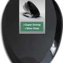 Renovators Supply Manufacturing Black Plastic Soft Close Elongated Toilet Seat Quiet-Close Lid, Contoured Seat Easy To Install And Clean, Grip-Tight Bumpers With Adjustable Mounting Hardware (Pack of 1)