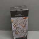 Country Kitchen Non Stick Silicone Utensil Set with Rounded Wood Handles for Cooking and Baking, 14 Piece Set, Khaki