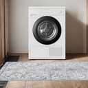 2'4' Blue Floral Vinyl Runner Rug, Non-Slip Floor Mat for Hallway, Kitchen, Entryway, Waterproof&Stain-Resistant Vinyl Floor Mat, Easy Clean Plastic Floor Protector for High Traffic Areas, Runners