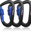 B-Mardi Carabiner Clips Heavy Duty 12kN (2697 lbs)-Lightweight Locking Carabiners for Camping, Hiking, Hammock, Dog Leash Harness, Outdoor and Gym etc, Keychains& Utility