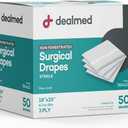 Dealmed Non-Fenestrated Sheets 50 Count 3-Ply Poly-Lined Drape Sheets, White Material, Perfect for Hospitals, Medical Facilities, and Physicians Offices, 18" x 26"