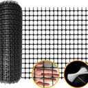 Plastic Safety Fence 2 X 164 Ft Plastic Mesh Fence Animal Barrier Fencing Garden Safety Construction Barrier Netting Outdoor Snow Temporary Garden Animal Fencing for Poultry, Chicken, Dog (Black)
