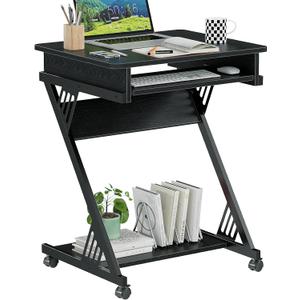 ALISENED Computer Desk for Small Spaces Compact Desk with Keyboard Tray, 23.6*18.9*29.5 inches