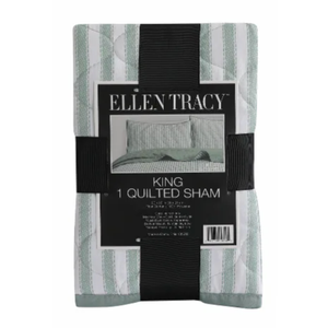 Ellen Tracy™ Stripe Single King Quilted Sham - Green