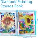 TTPOLONG A2 Diamond Painting Storage Book, Diamond Art Portfolio Book 30 Pags Clear Pockets Plastic Sleeves（22.5X16.7 Inch）