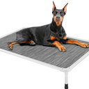 Veehoo Chew Proof Elevated Dog Bed - Cooling Raised Pet Cot - Silver Aluminum Frame and Durable Textilene Mesh Fabric, Unique Designed No-Slip Feet for Indoor or Outdoor Use, Black, X-Large, CWC2003