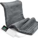 Heating Pad for Back Pain, Electric Heat Pad with 9 Heat Levels & 4 Auto-Off Timers, Portable Heating Pad for Period Cramps, Shoulder, Neck, Machine Washable, Gifts for Women and Men, Grey, 24''12''