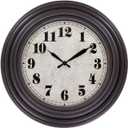 45MinST 20 Inches Retro Round Large Wall Clocks, Silent Non Ticking Battery Operated Movement Easy to Read Wall Clock with Arabic Numerals