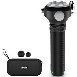 HYAKO Pro Max Therapy Massager - 6500 RPM Pro-Grade Deep Tissue Vibration for Full Body Pain Relief & Fascia Release | for Large Muscles & Sensitive Areas | Handheld Portable Massage Gun (Grey)