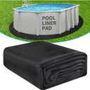 AquaJoyer 15' x 30' Oval Thicker Heavy Duty Pool Liner Pad for Above Ground Pool, Pool Padding Underlayment for Pool Bottom, Protects Pool Prevents Punctures Weed Barrier Comfortable underfoot