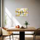 ZXHYWYM Love Birds Canvas Wall Art Two Couple Birds on Branch Yellow Flower Tree Painting Prints Romantic Pictures Home Decor for Bedroom Framed(1, (24.00" x 36.00")), 24L" x 36W"