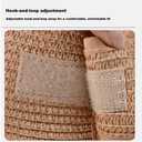 2 x Yountoon Sun Straw Visor Hats for Women Wide Brim Roll-Up Packable UPF 50+ (One Size, White)