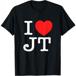 I Love JT T-Shirt Gift New T-Shirt, Large