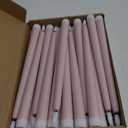 Macarrie 24 Packs Flameless Taper Candles Battery Operated Fake 11 Inch Long Candle Light LED Flameless Candlesticks Flickering Tapered for Wedding, Halloween, Christmas(Pink)
