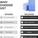 2 x Blue Checkered Napkins  100-Pack 3-Ply Disposable Paper Napkins for BBQ, Picnic, Wedding & Party Events  Soft & Durable Gingham Design.