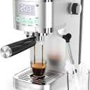 Espresso Machine 20 Bar, Stainless Steel Espresso Maker with Steam Milk Frother, Espresso Machine for Home Temperature Control and LED Display, Coffee Machine for Cappuccino, Latte, Americano