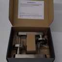 IRONZON Fingerprint Door Lock Smart Door Lock with Keypad Keyless Entry Door Lock with Handle for Home Hotel Office Apartment Bedroom (Nickel)