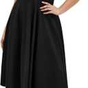 City Chic Women's Plus Size Dress - Mary Skater Midi, 18 Plus Black