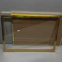 Gold Floating Frame (6"x8", Horizontal), 2 Set, For Picture 5x7, 4x6, 3.5x5, Tabletop Shelf Photo Frames, Home or Office Decor, Classy For Father's Day, Birthday or Wedding